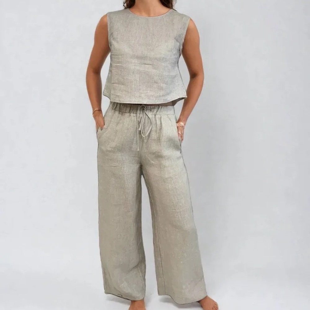 Priv Linen Nina Tank & Nyra Pant Set